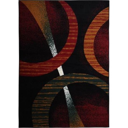 HOME DYNAMIX Home Dynamix 769924369333 5 ft. 2 in. x 7 ft. 4 in. Premium Indus Area Rug - Black 769924369333